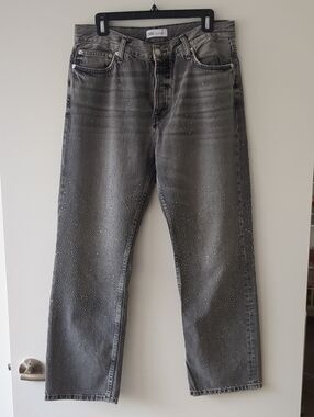 Zara Jeans With Silver Gems